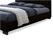 Allora Leather Upholstered Queen Platform Bed in Brown