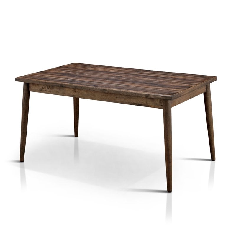 Allora Urban Rectangular Wood Dining Table in Brown