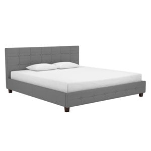Allora Upholstered King Bed in Gray