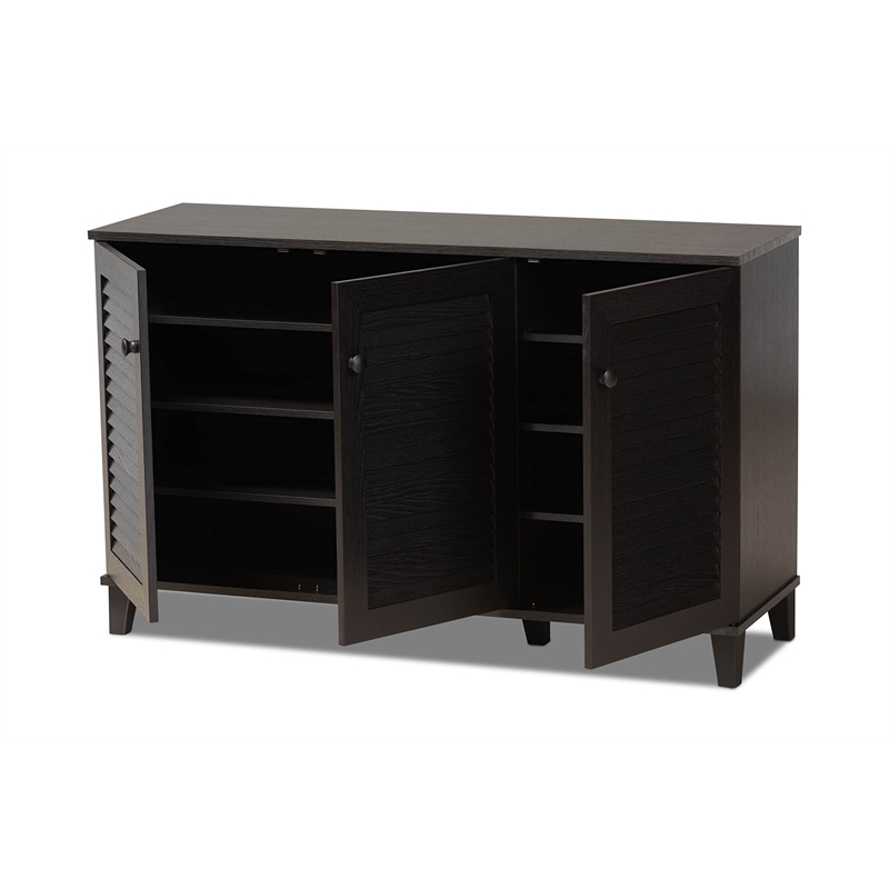 Allora 5 Shelf Shoe Cabinet in Espresso