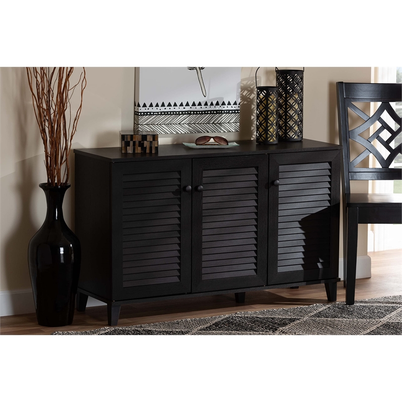 Allora 5 Shelf Shoe Cabinet in Espresso
