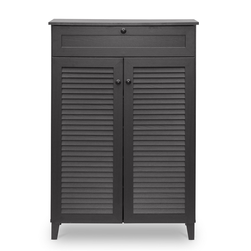 Allora 4 Shelf Shoe Cabinet in Espresso