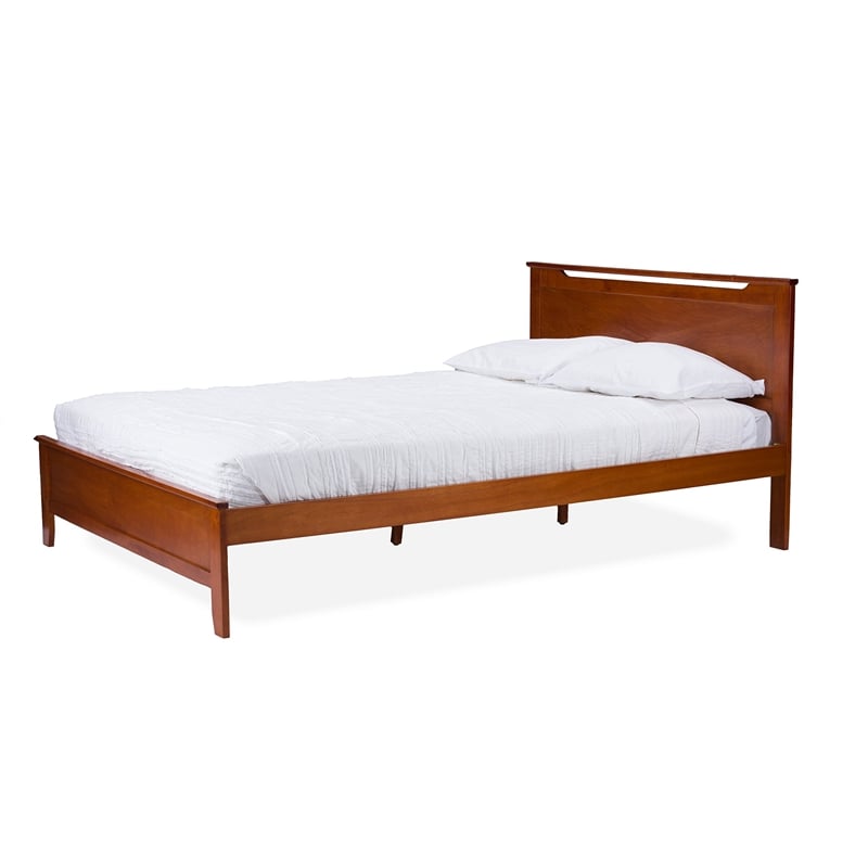 Allora Wood Twin Panel Bed in Antique Oak