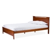Allora Wood Twin Panel Bed in Antique Oak