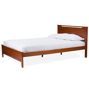 Allora Wood Twin Panel Bed in Antique Oak