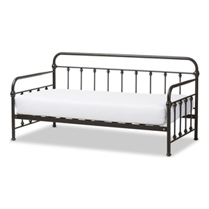 allora metal daybed in antique bronze
