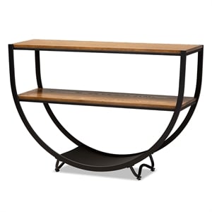 Allora Console Table in Antique Black and Brown