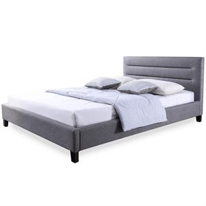 allora upholstered full platform bed in gray