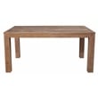 Allora Wood Fixed Top Dining Table in Weathered Natural (Brown)