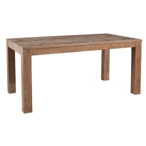 allora wood fixed top dining table in weathered natural (brown)