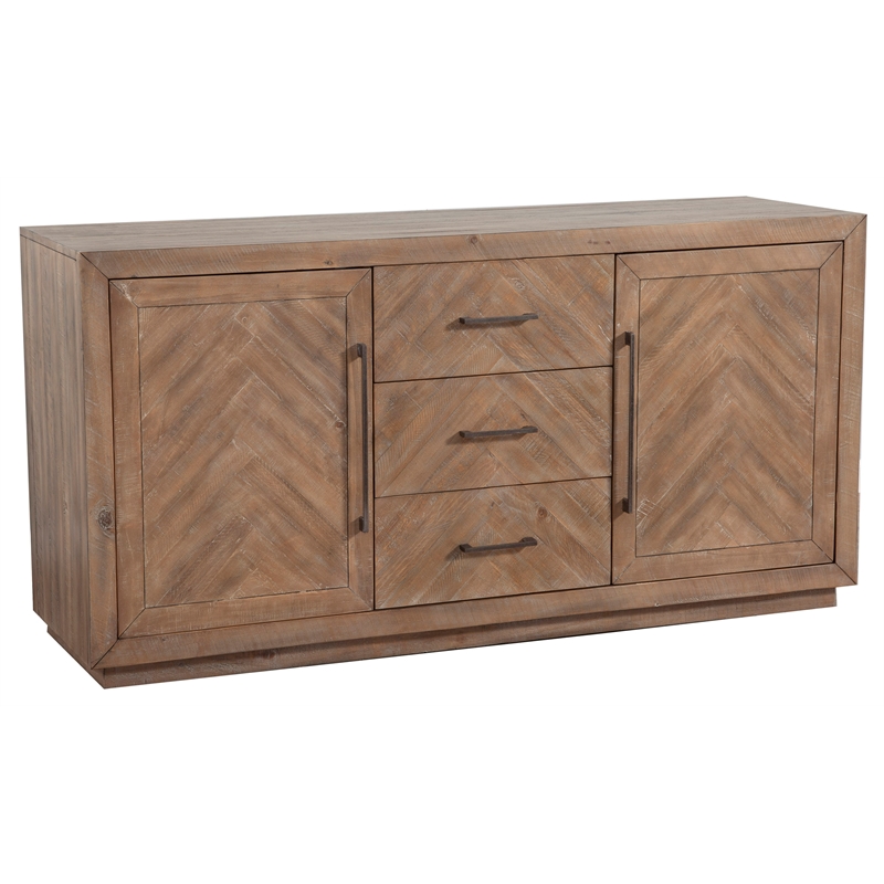 Allora Wood Dining Sideboard in Weathered Natural (Brown)