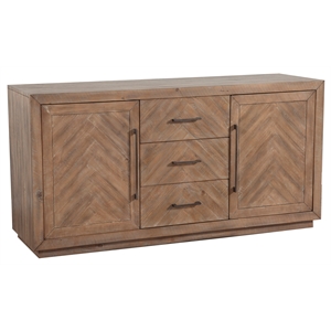 allora wood dining sideboard in weathered natural (brown)