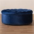 Allora Modern Tufted Velvet Coffee Table Ottoman in Blue