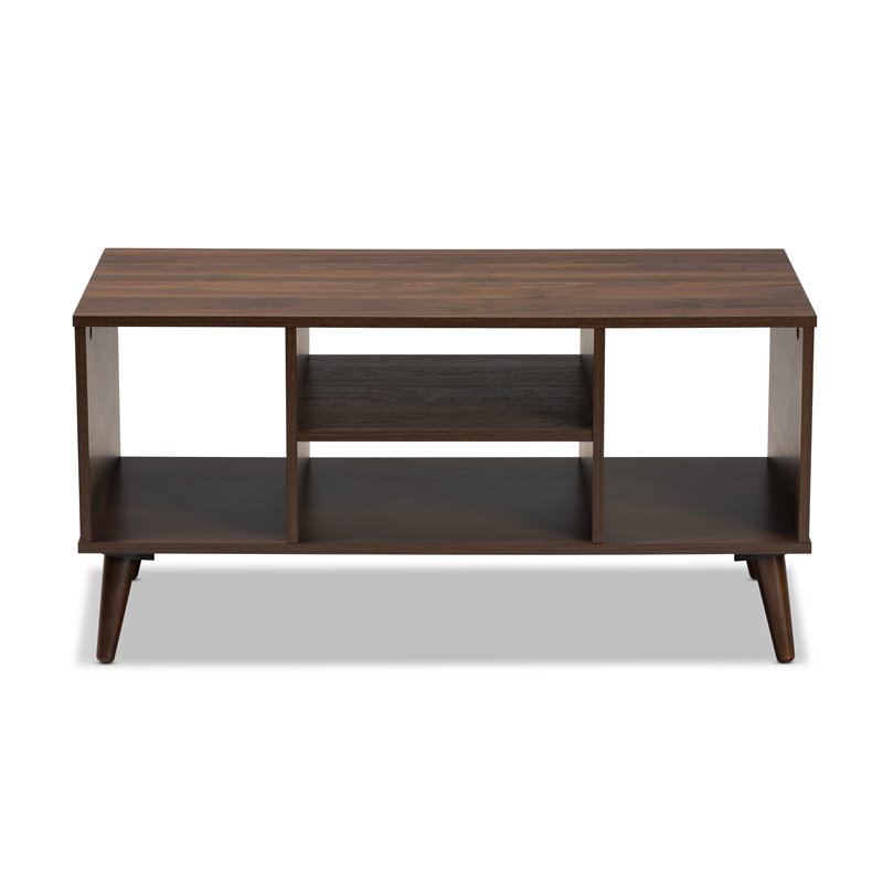 Allora Contemporary Brown Finished Coffee Table