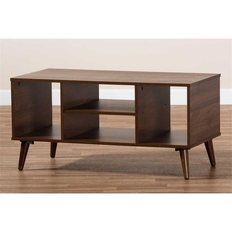 Allora Contemporary Brown Finished Coffee Table