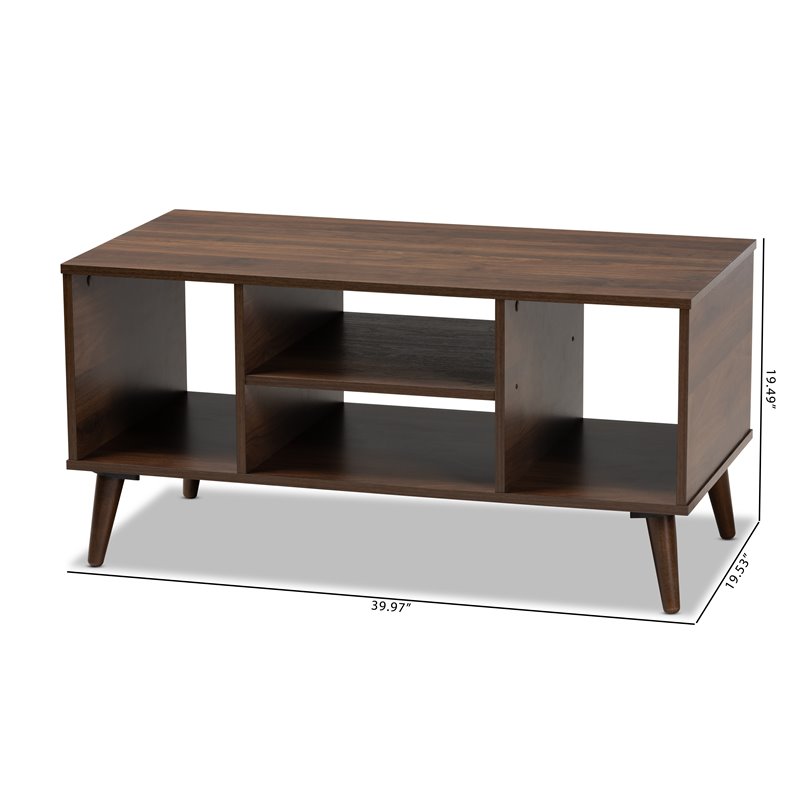 Allora Contemporary Brown Finished Coffee Table