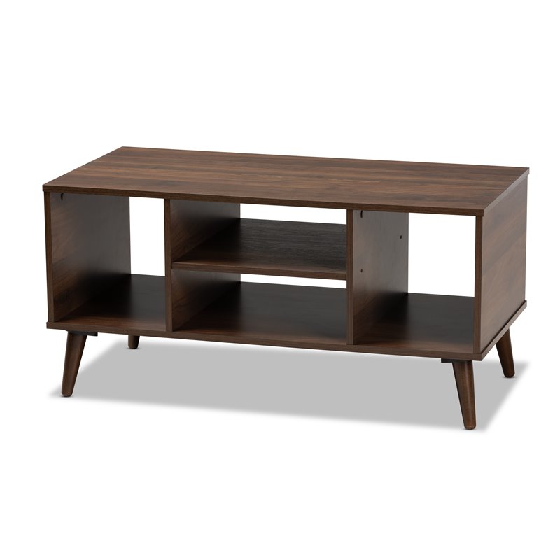 Allora Contemporary Brown Finished Coffee Table