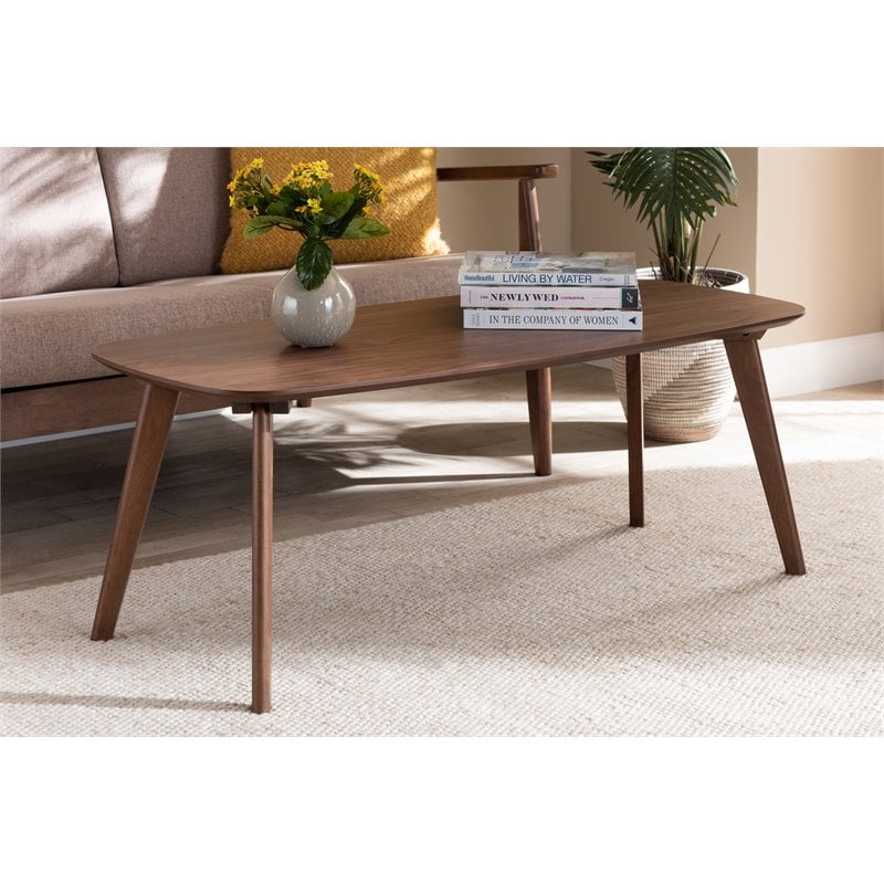 Allora Contemporary Brown Finished Coffee Table