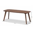 Allora Contemporary Brown Finished Coffee Table