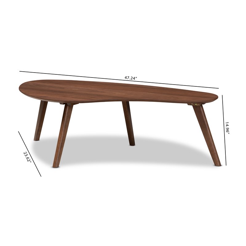 Allora Contemporary Brown Finished Coffee Table