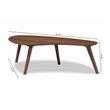 Allora Contemporary Brown Finished Coffee Table