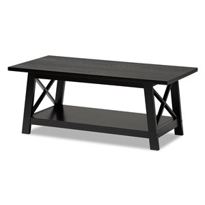 allora contemporary finished wood coffee table