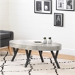 Allora Coffee Table-Concrete Gray and Black