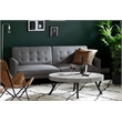 Allora Coffee Table-Concrete Gray and Black