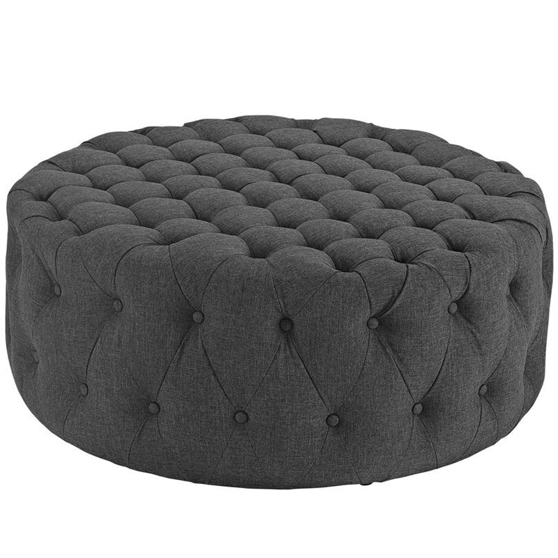 Allora Fabric Ottoman in Gray