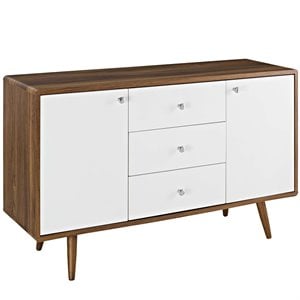 Allora Sideboard in Walnut and White