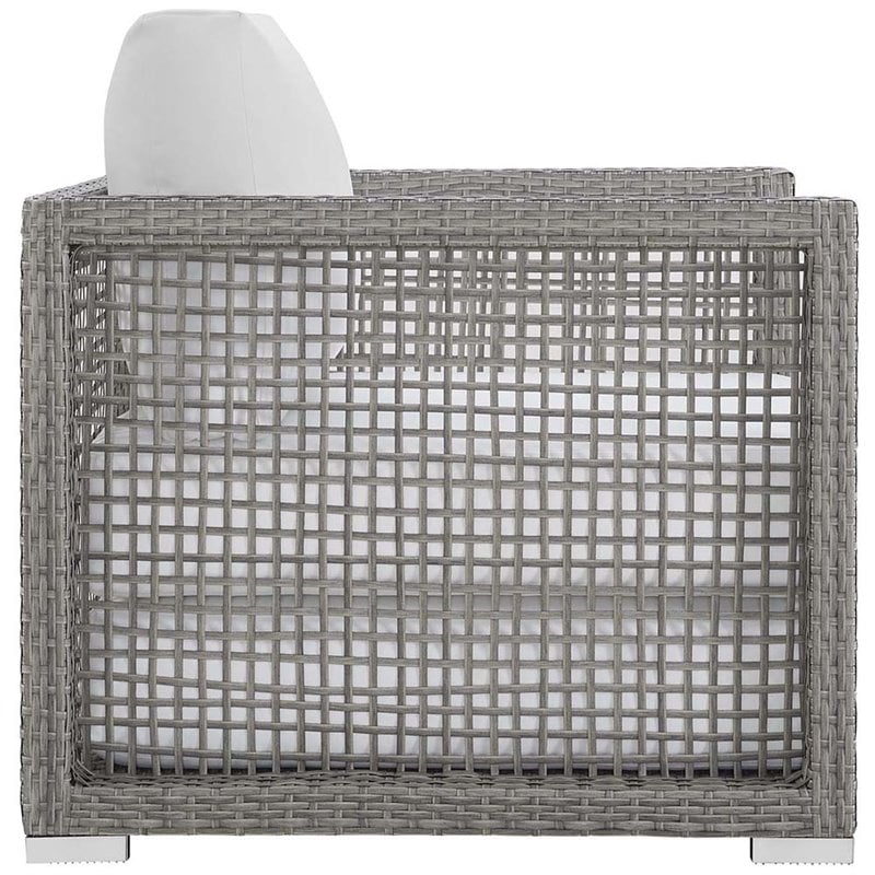 Allora Patio Chair in Gray and White