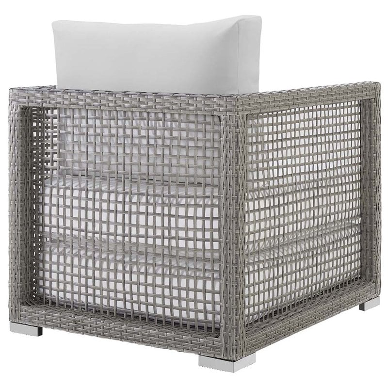 Allora Patio Chair in Gray and White