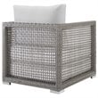 Allora Patio Chair in Gray and White