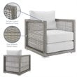 Allora Patio Chair in Gray and White