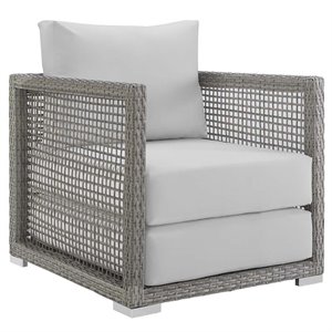 Allora Patio Chair in Gray and White