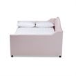 Allora Contemporary Velvet Upholstered Full Daybed with Trundle in Pink