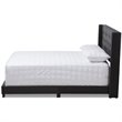 Allora Fabric Tufted King Bed in Charcoal Grey