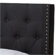 Allora Fabric Tufted King Bed in Charcoal Grey