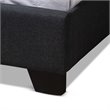 Allora Fabric Tufted King Bed in Charcoal Grey