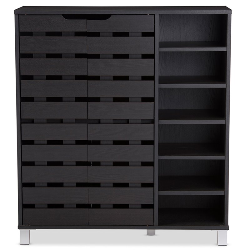 Allora 2 Door Shoe Cabinet in Espresso