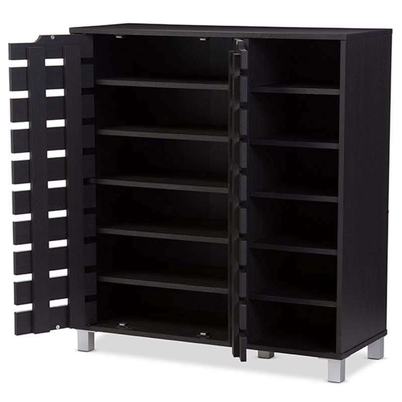 Allora 2 Door Shoe Cabinet in Espresso