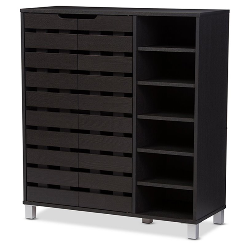 Allora 2 Door Shoe Cabinet in Espresso