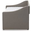 Allora Modern Fabric Upholstered Daybed with Trundle in Gray