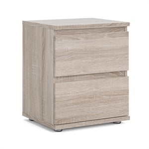 Allora Contemporary 2 Drawer Nightstand in Truffle