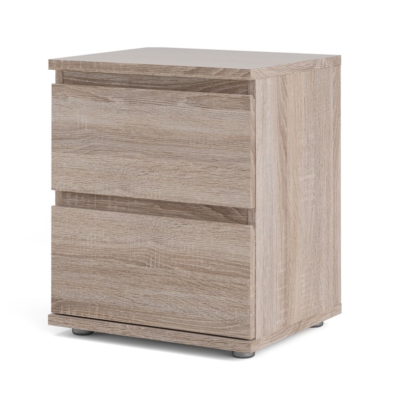 Allora Contemporary 2 Drawer Nightstand in Truffle