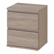 Allora Contemporary 2 Drawer Nightstand in Truffle
