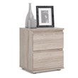Allora Contemporary 2 Drawer Nightstand in Truffle