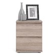 Allora Contemporary 2 Drawer Nightstand in Truffle