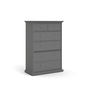 allora 6 drawer engineered wood chest in black lead