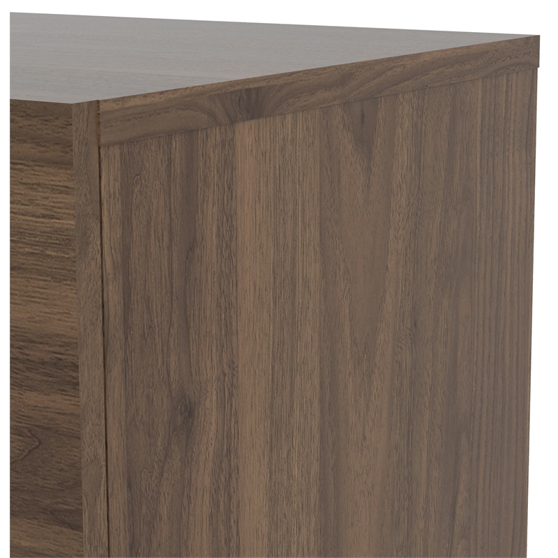 Allora Contemporary 2 Drawer Nightstand in Walnut
